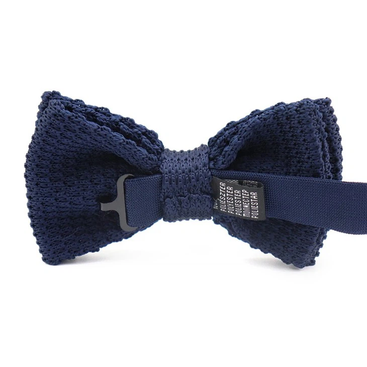 Burgundy Knitted Bow Tie